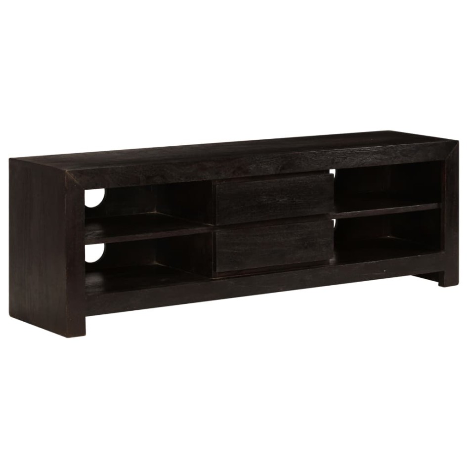 Mueble para TV madera maciza acacia marrón oscuro 120x30x40