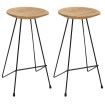 Taburetes de cocina 2 unidades madera maciza de teca