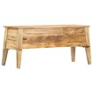 Caja de almacenaje de madera maciza de mango 99x35x48 cm
