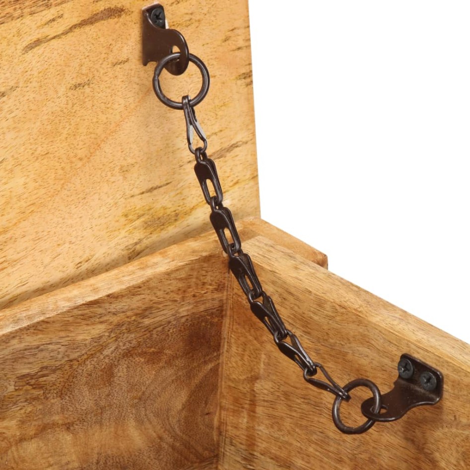 Caja de almacenaje de madera maciza de mango 99x35x48