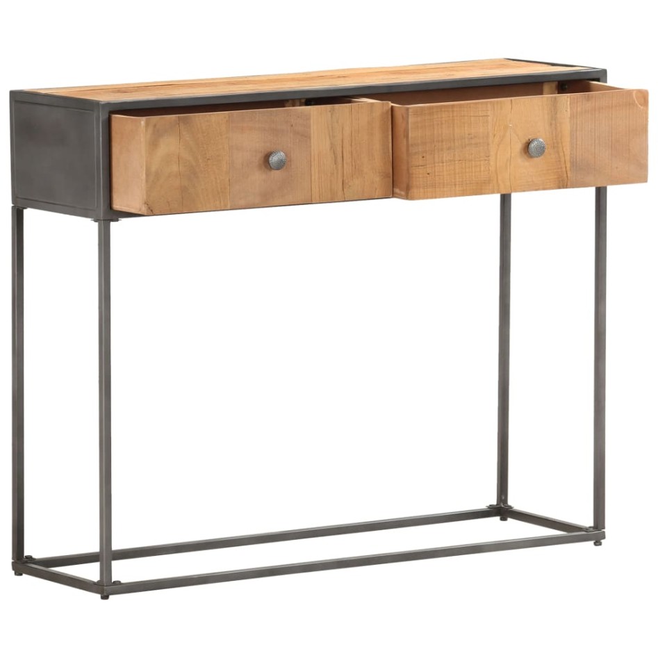 Mesa consola de madera maciza reciclada 90x30x75