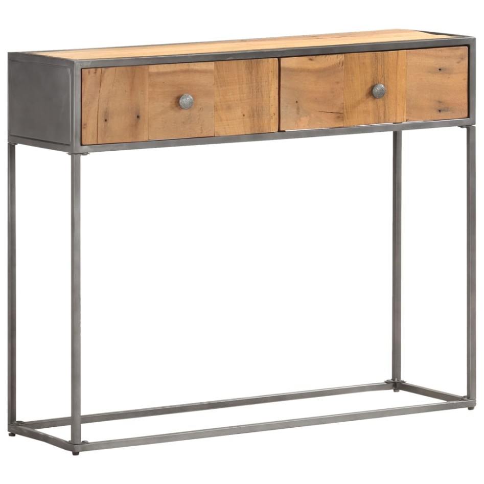 Mesa consola de madera maciza reciclada 90x30x75