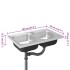 Fregadero de cocina doble seno acero inoxidable 800x500x155