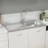 Fregadero de cocina con escurridor acero inox 1000x500x155