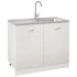 Fregadero de cocina con escurridor acero inox 1000x500x155