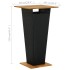 Mesa alta ratán sintético y madera de acacia negro 60x60x110