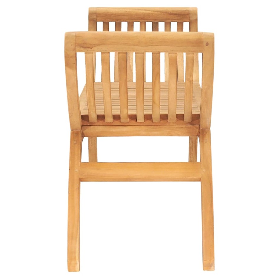 Banco de jardín madera maciza de teca 126