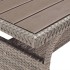 Mesa de jardín ratán sintético gris 120x70x66