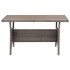 Mesa de jardín ratán sintético gris 120x70x66