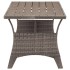 Mesa de jardín ratán sintético gris 120x70x66