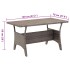 Mesa de jardín ratán sintético gris 120x70x66
