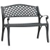 Banco de jardín de aluminio fundido negro 102