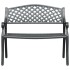 Banco de jardín de aluminio fundido negro 102