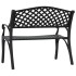 Banco de jardín de aluminio fundido negro 102