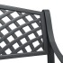 Banco de jardín de aluminio fundido negro 102