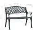 Banco de jardín de aluminio fundido negro 102