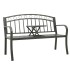 Banco de jardín con mesa acero gris 120