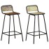 Taburetes de cocina 2 unidades madera maciza