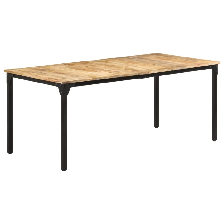 Mesa de comedor madera de mango rugosa 180x90x76