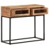 Mesa consola de madera maciza de acacia 90x35x76