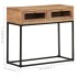Mesa consola de madera maciza de acacia 90x35x76