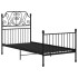 Estructura de cama sin colchón metal negro 100x200