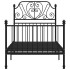 Estructura de cama sin colchón metal negro 100x200
