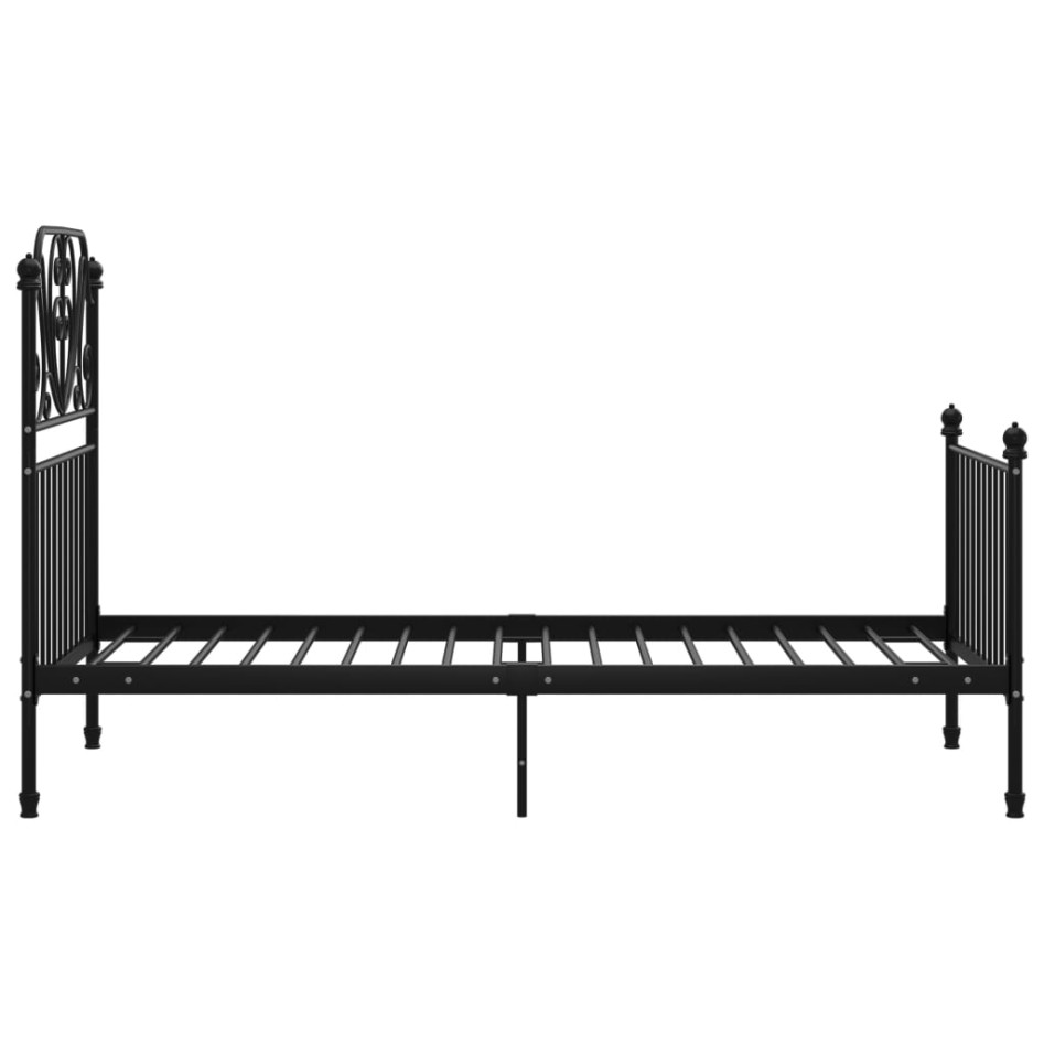 Estructura de cama sin colchón metal negro 100x200