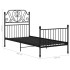 Estructura de cama sin colchón metal negro 100x200