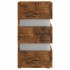 Mesita de noche LED madera ingeniería roble ahumado 45x35x67