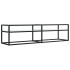 Mueble de TV vidrio templado color mármol blanco 160x40x40,5