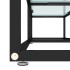 Mueble de TV vidrio templado color mármol blanco 160x40x40,5