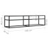 Mueble de TV vidrio templado color mármol blanco 160x40x40,5