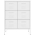 Armario de almacenamiento acero blanco 80x35x101,5