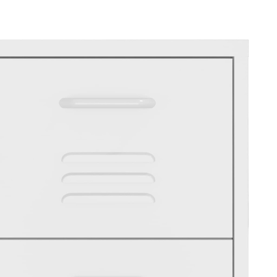 Armario de almacenamiento acero blanco 80x35x101,5