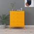 Armario de cajones de acero amarillo mostaza 80x35x101,5