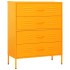Armario de cajones de acero amarillo mostaza 80x35x101,5