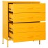 Armario de cajones de acero amarillo mostaza 80x35x101,5