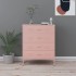 Armario de cajones de acero rosa 80x35x101,5
