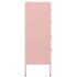 Armario de cajones de acero rosa 80x35x101,5