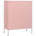 Armario de cajones de acero rosa 80x35x101,5
