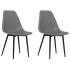 Sillas de comedor 2 unidades gris