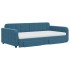 Sofá cama nido con cajones terciopelo azul 100x200