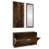 Set mueble zapatero 3 en 1 madera contrachapada roble
