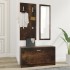 Set mueble zapatero 3 en 1 madera contrachapada roble