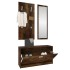 Set mueble zapatero 3 en 1 madera contrachapada roble