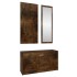 Set mueble zapatero 3 en 1 madera contrachapada roble