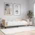 Sofá cama con colchón tela crema 80x200