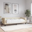 Sofá cama con colchón tela crema 80x200 cm
