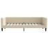 Sofá cama con colchón tela crema 80x200